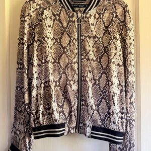Blanc Noir Sport Snakeskin Print Bomber Jacket – Size M Excellent condition.